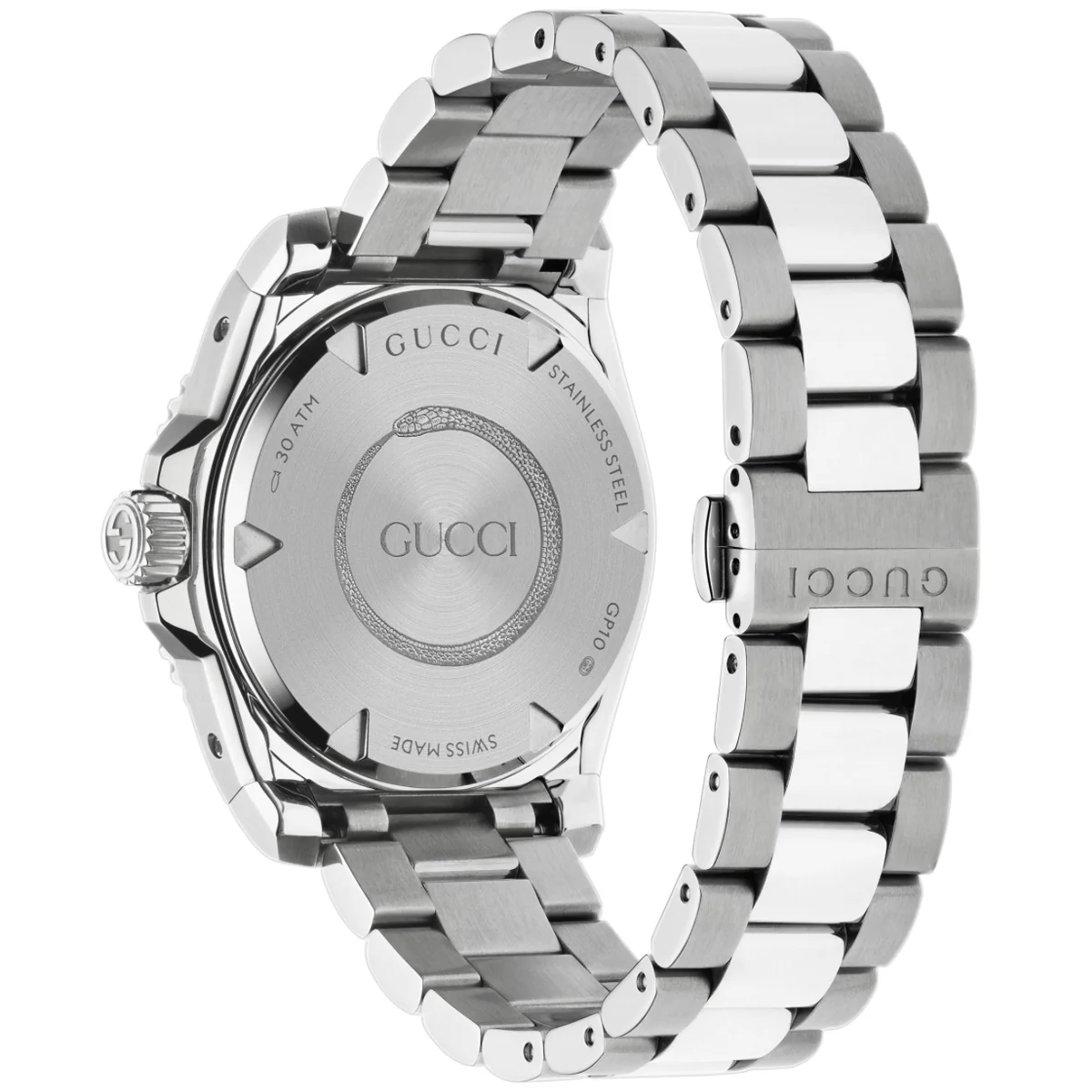 GUCCI Dive 40 mm Steel Case 18k Gold Plated Bezel Bee Dial - YA136357 - Image 2