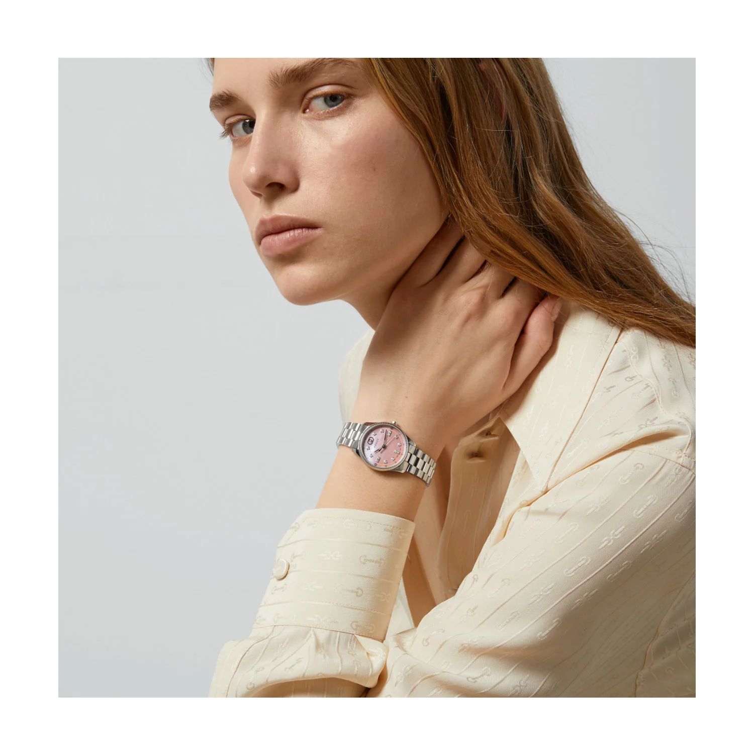 GUCCI G-Timeless 29 mm Pink Mother of Pearl Diamond Dial - YA1265062 - Image 4