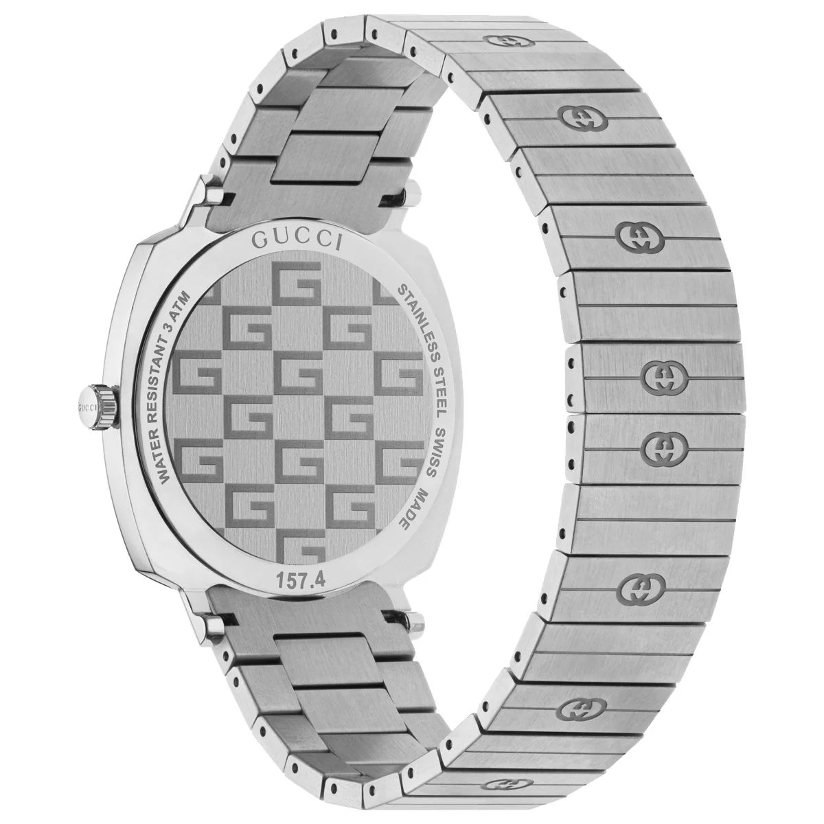 Gucci Grip M3 Minute Hour Date Windows Stainless Case & Bracelet - YA157410 - Image 2