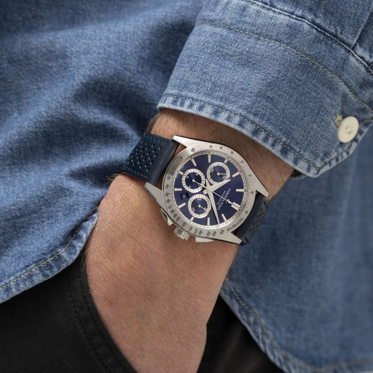 Hamilton - Jazzmaster 42 mm Performer Automatic Chronograph - H36616640 - Image 3