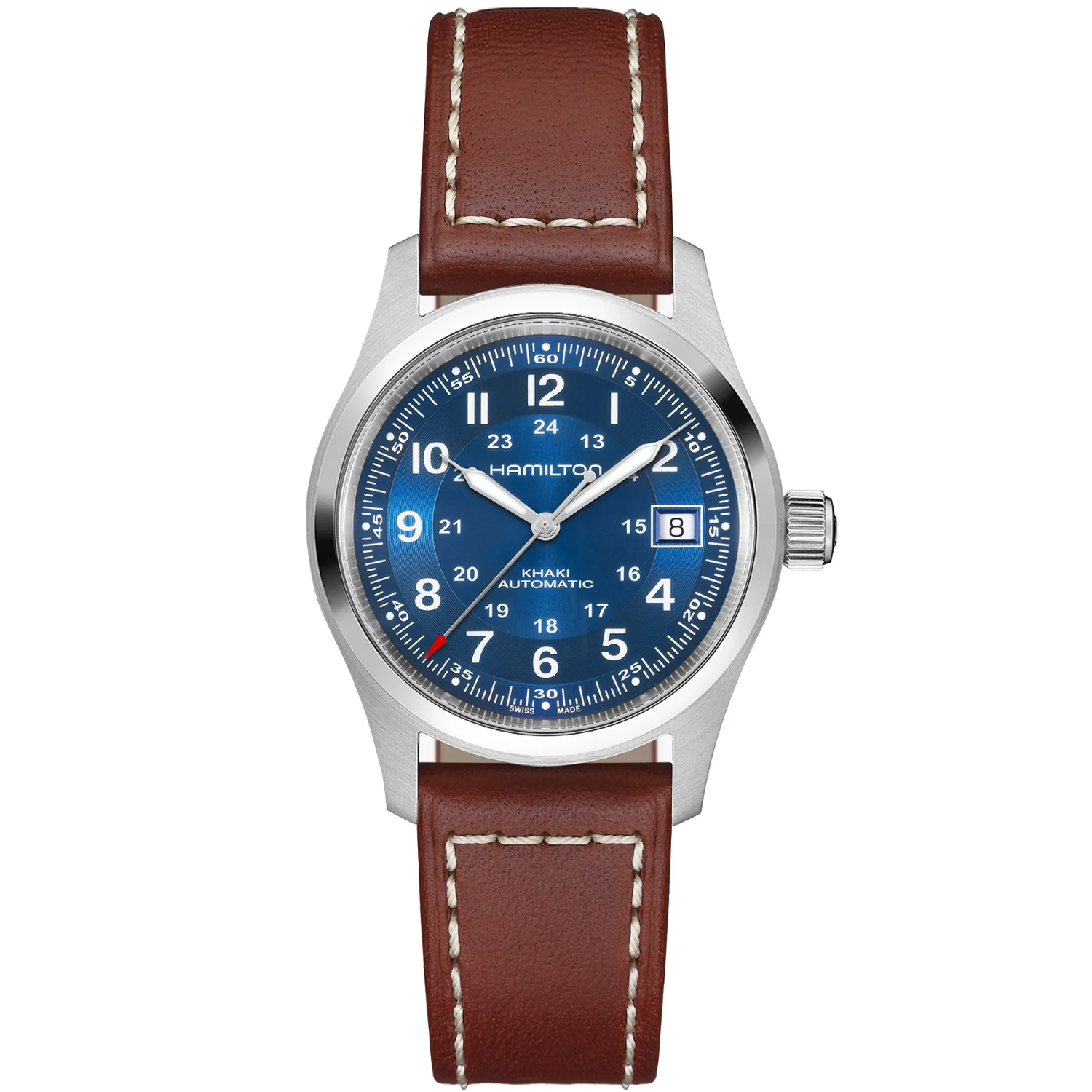 Hamilton - Khaki Field 38 mm Automatic Blue Dial Leather - H70455540