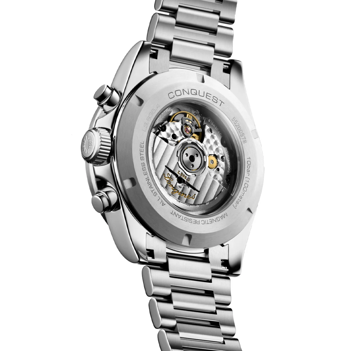 Longines - Conquest 42 mm Chronograph Black & Silver Dial - L38354526 - Image 2
