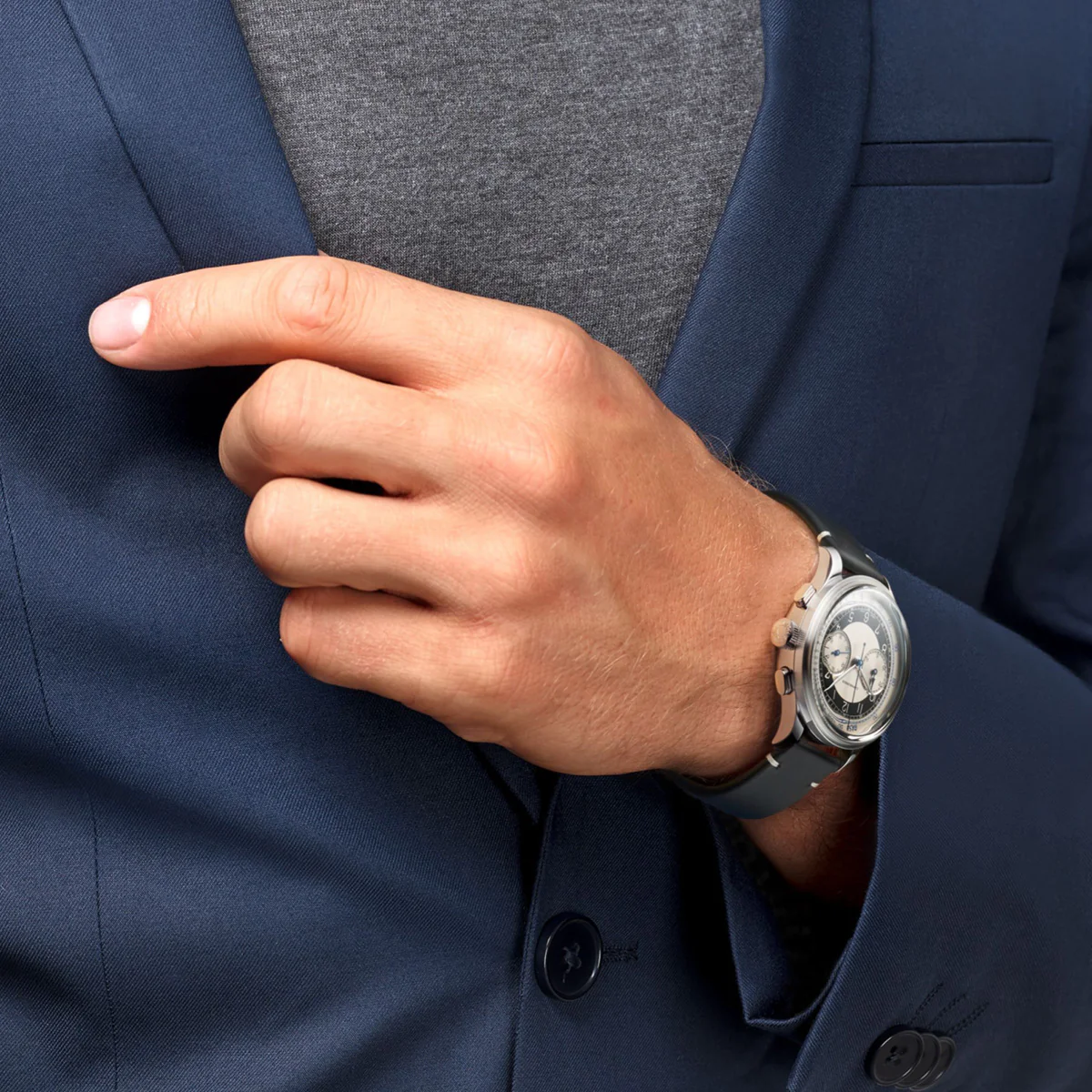Longines - Heritage Classic 40 mm "Tuxedo" Chronograph - L28304930 - Image 3