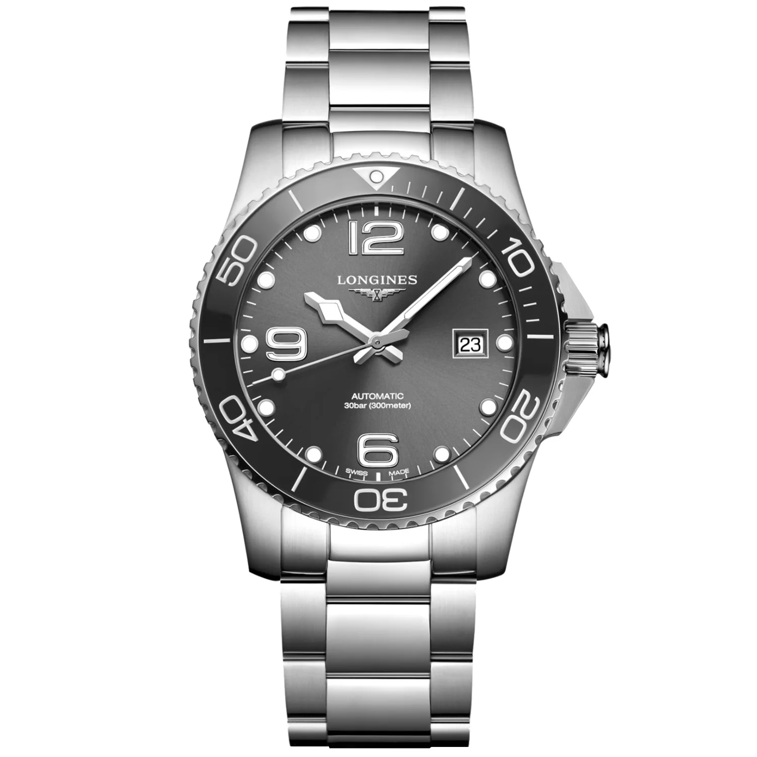 Longines - HydroConquest 41 mm Automatic Grey Sunray Dial - L37814766