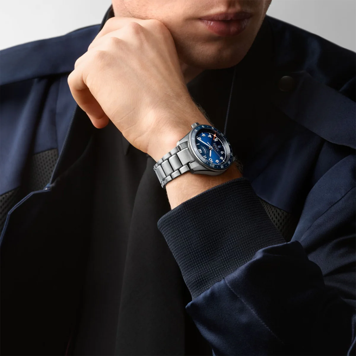 Longines - Spirit Zulu Time GMT 42 mm Blue Dial Bracelet - L38124936 - Image 4