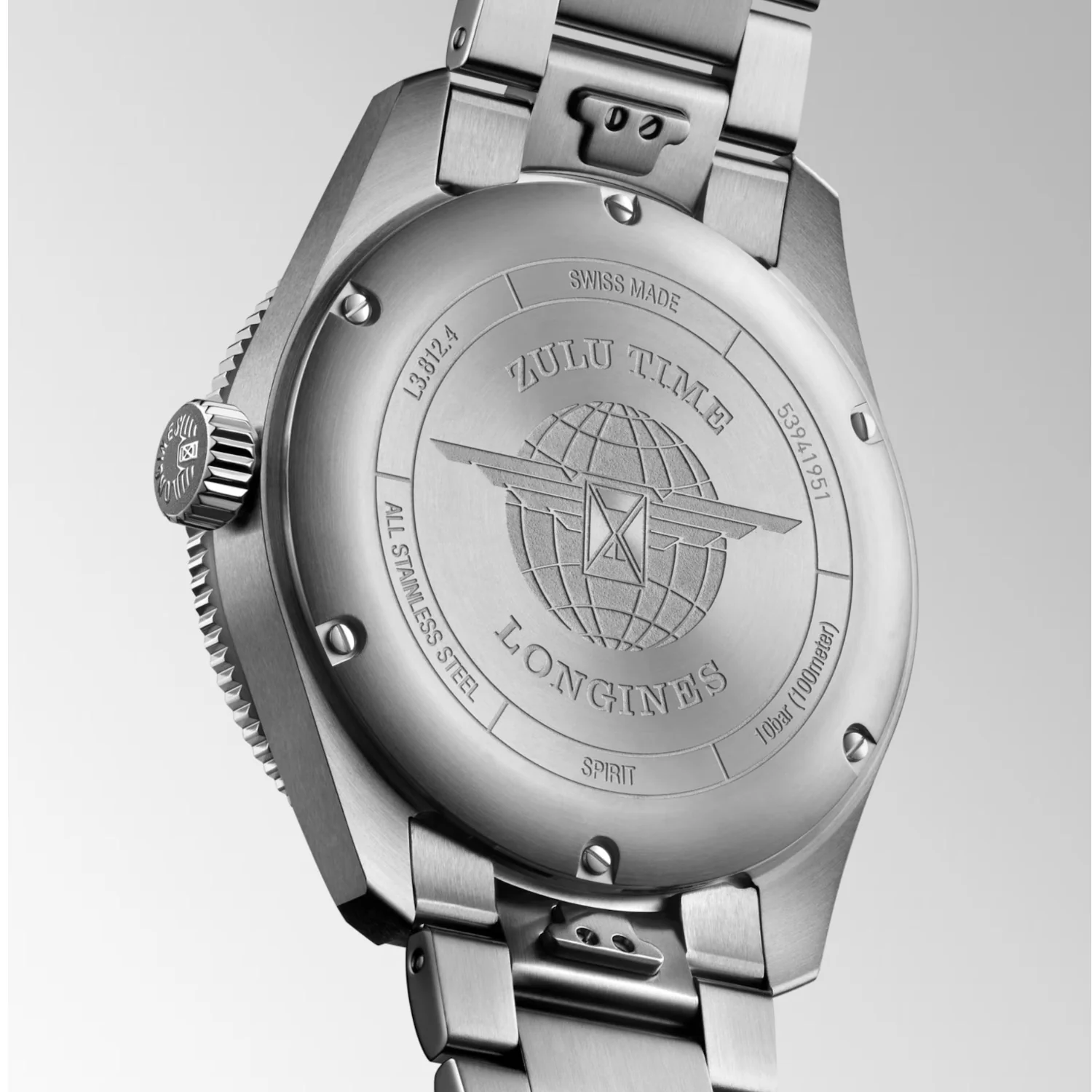 Longines - Spirit Zulu Time GMT 42 mm Anthracite Dial Blue Bezel Bracelet - L38124606 - Image 2