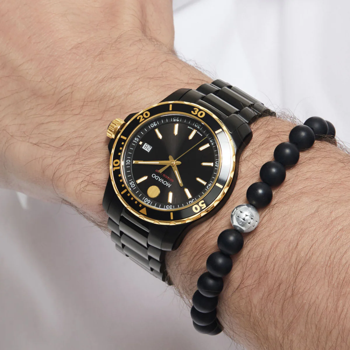 Movado - 800 Series 40 mm Rose Gold & Ebony Black Steel Case & Bracelet - 2600162 - Image 4