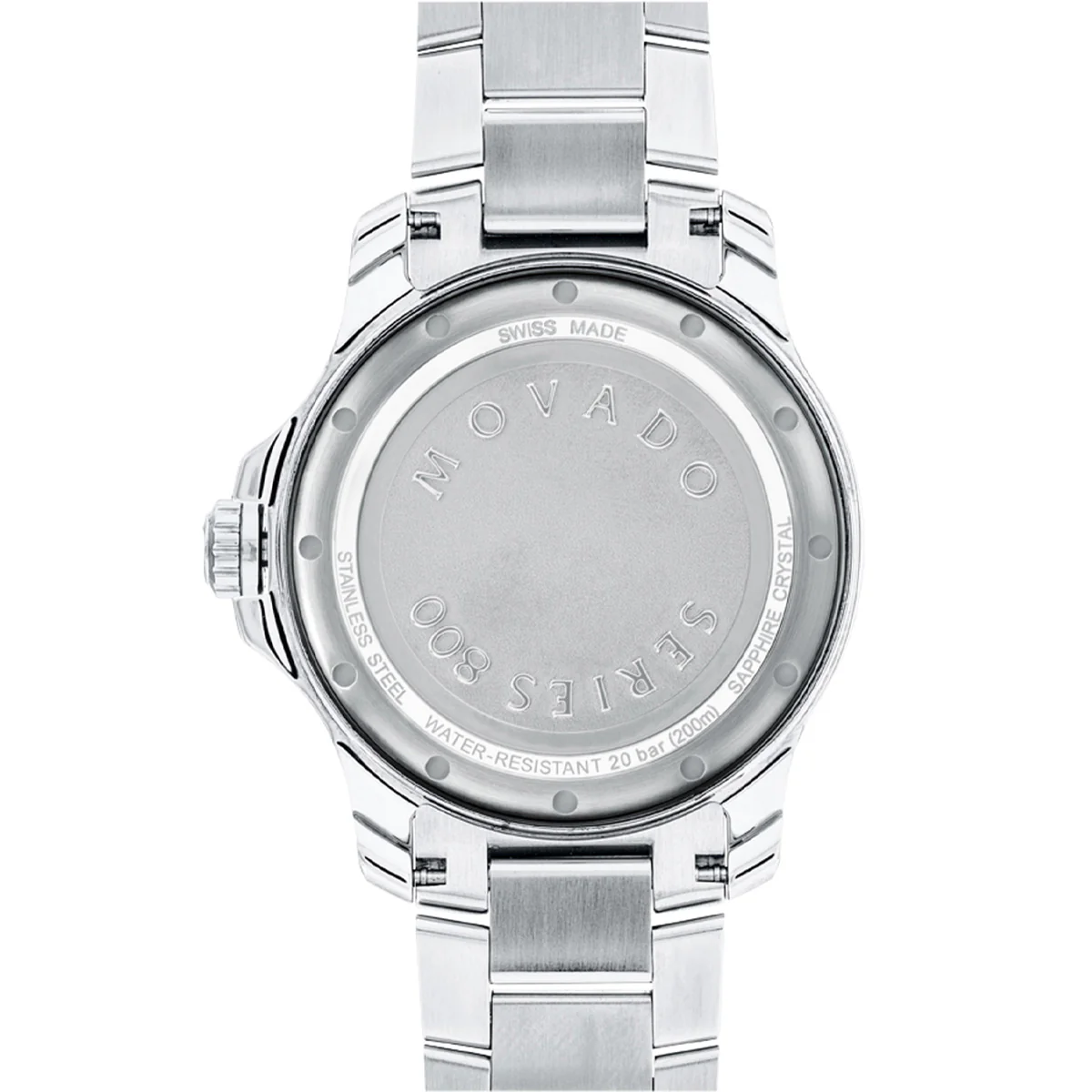 Movado - 800 Series 40 mm Steel Case & Bracelet Blue Dial - 2600137 - Image 2