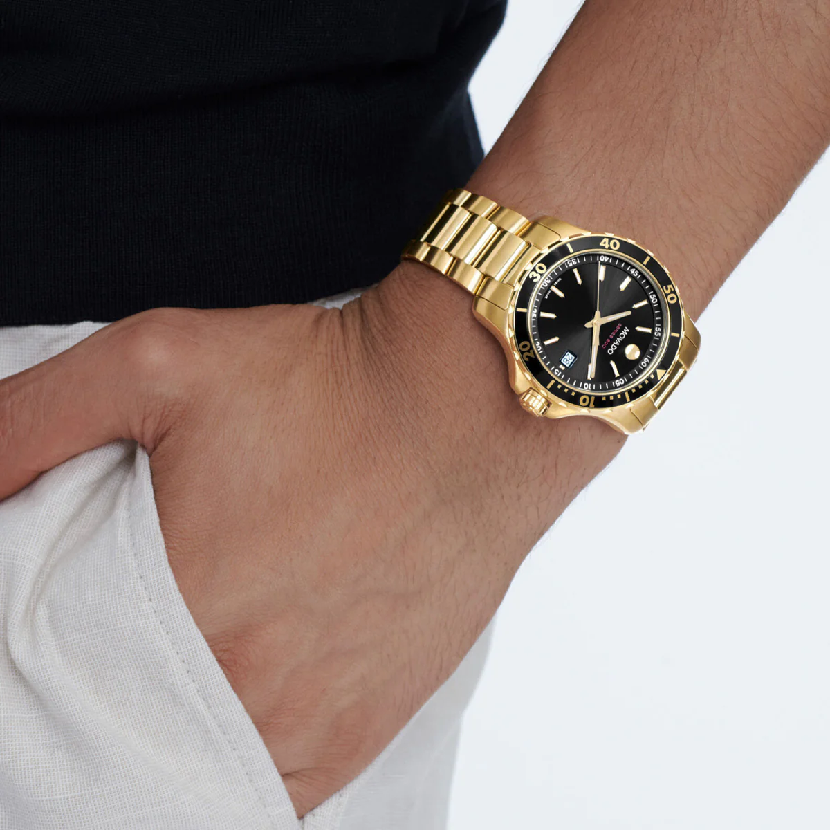 Movado - 800 Series 40 mm Yellow Gold PVD Case Black Dial - 2600145 - Image 4