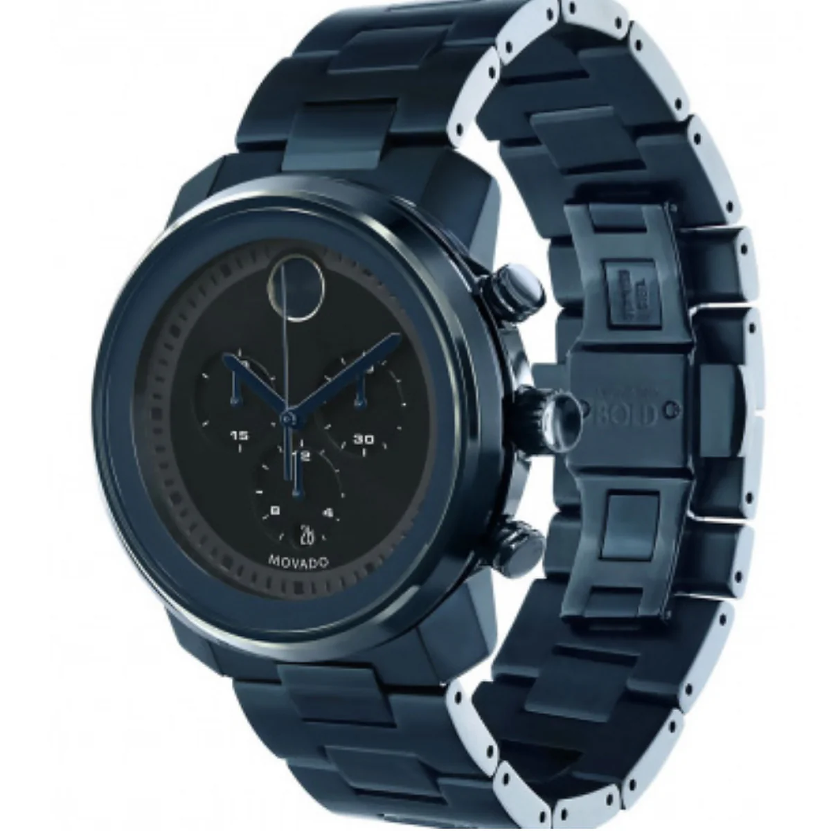 Movado - Bold 44 mm Navy Blue LX Ion Plated Chronograph Dark Blue Dial - 3600279 - Image 3