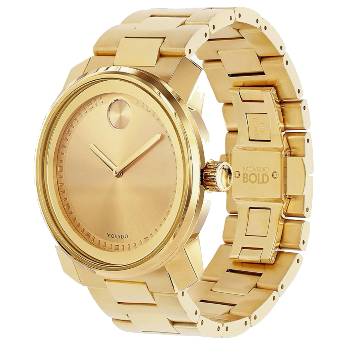 Movado - Bold Yellow Gold 42 mm XL Ion-Plated Case & Bracelet - 3600258 - Image 2