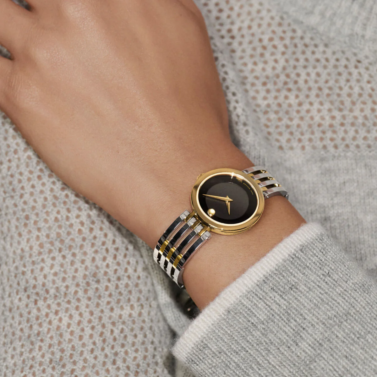 Movado - Esperanza 28 mm Women's Stainless Steel & Yellow Gold PVD - 0607053 - Image 4