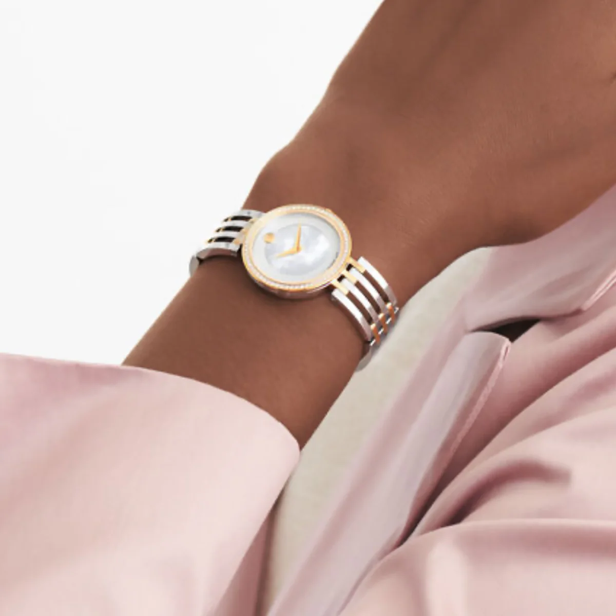 Movado - Esperanza Yellow Gold PVD Diamond Bezel Mother of Pearl Dial - 0607085 - Image 3