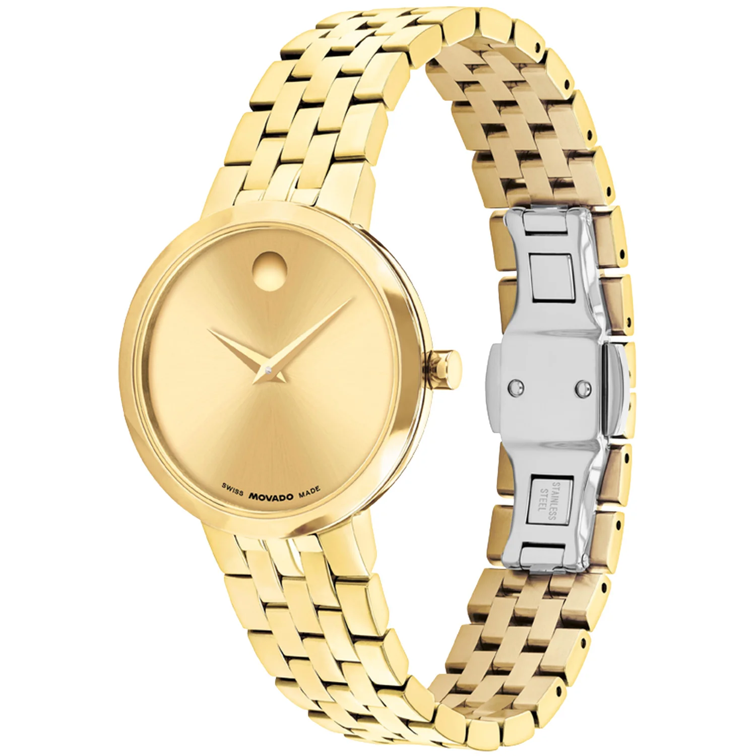 Movado - Museum Classic 29.5 mm Women's Yellow Gold PVD Bracelet  -  0608009 - Image 2