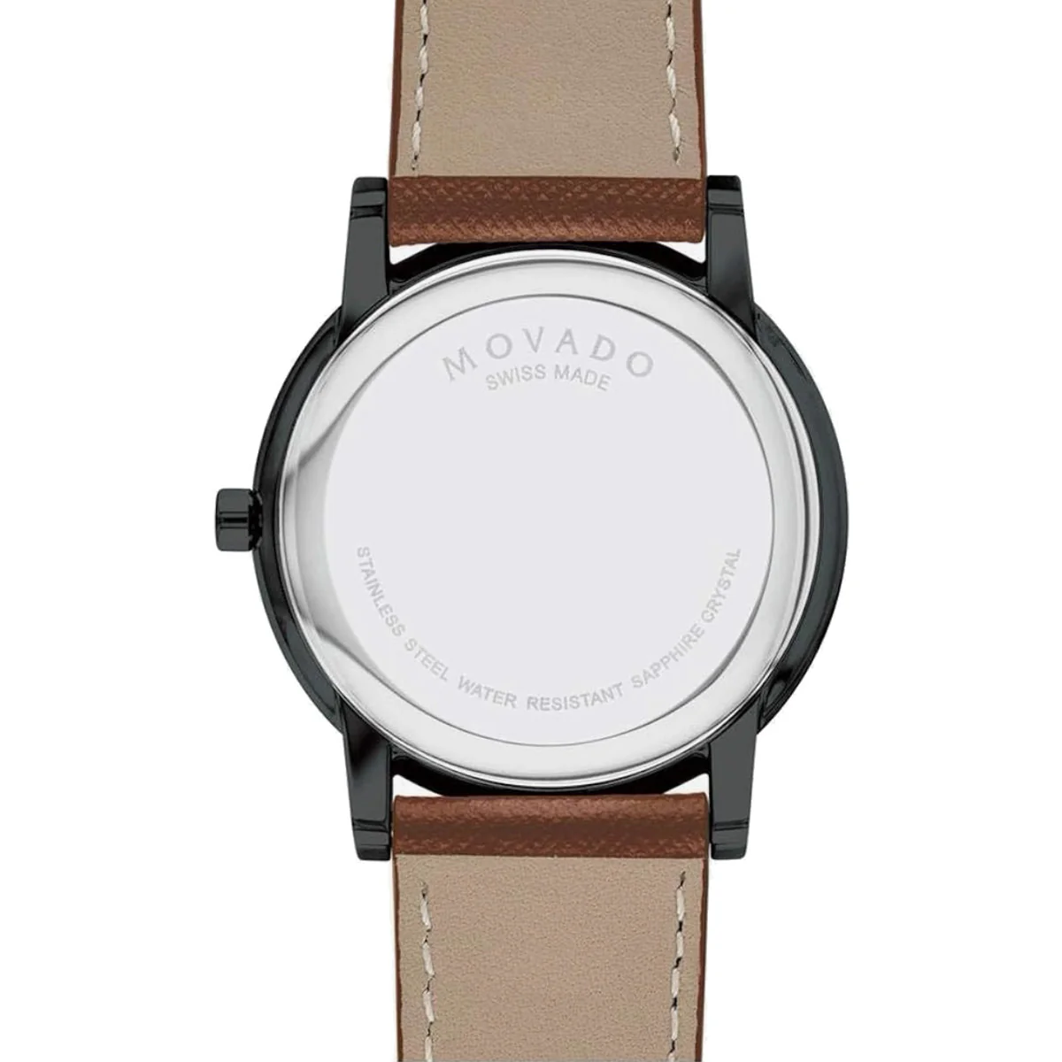 Movado - Museum Classic 40 mm Black PVD Case & Dial Leather Band - 607198 - Image 2