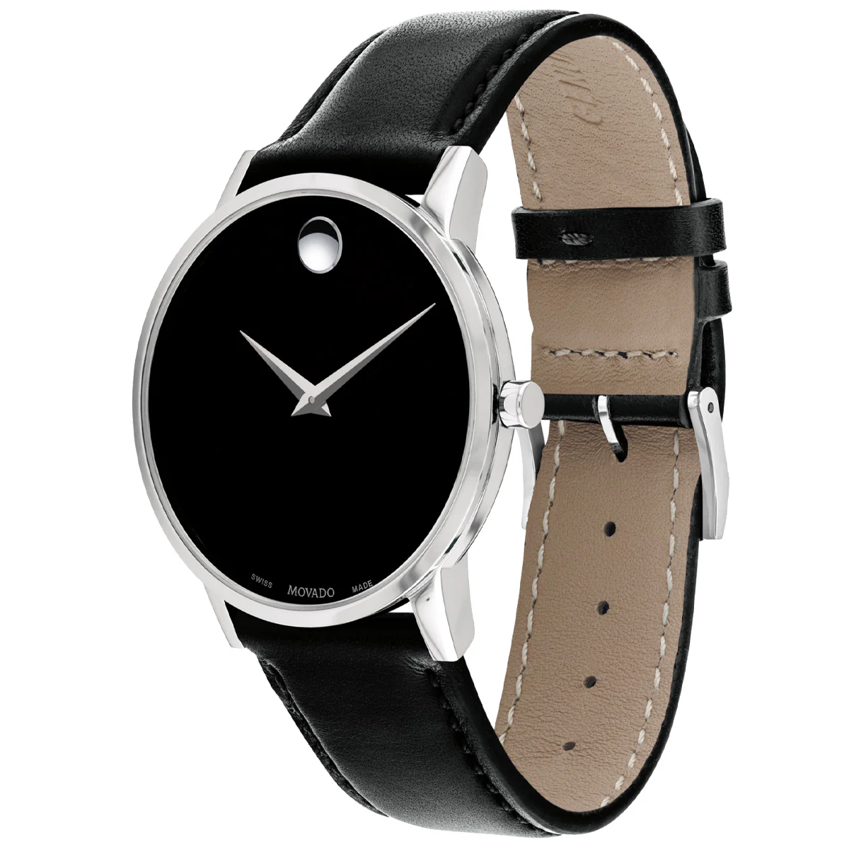 Movado - Museum Classic 40 mm Stainless Steel Leather Band - 0607269 - Image 2