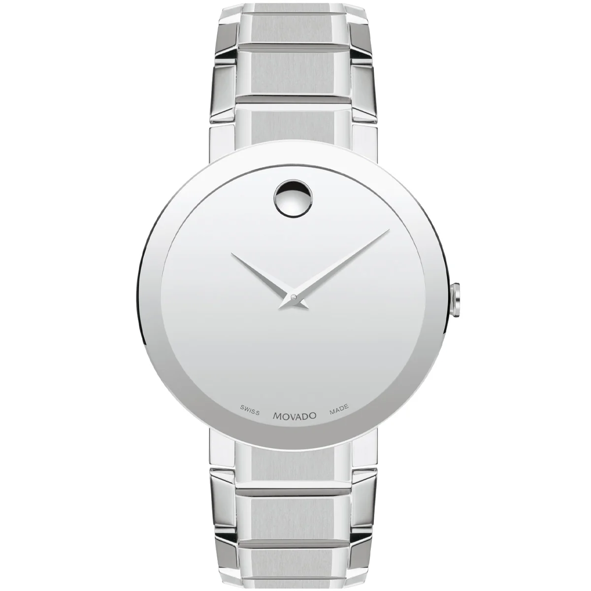 Movado - Sapphire 39 mm Museum Mirror Dial Steel Bracelet - 0607178