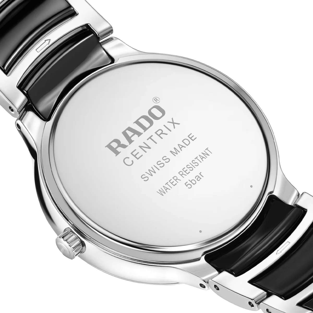 Rado - Centrix 39.5 mm Diamonds Stainless Ceramic Bracelet - R30021712 - Image 3