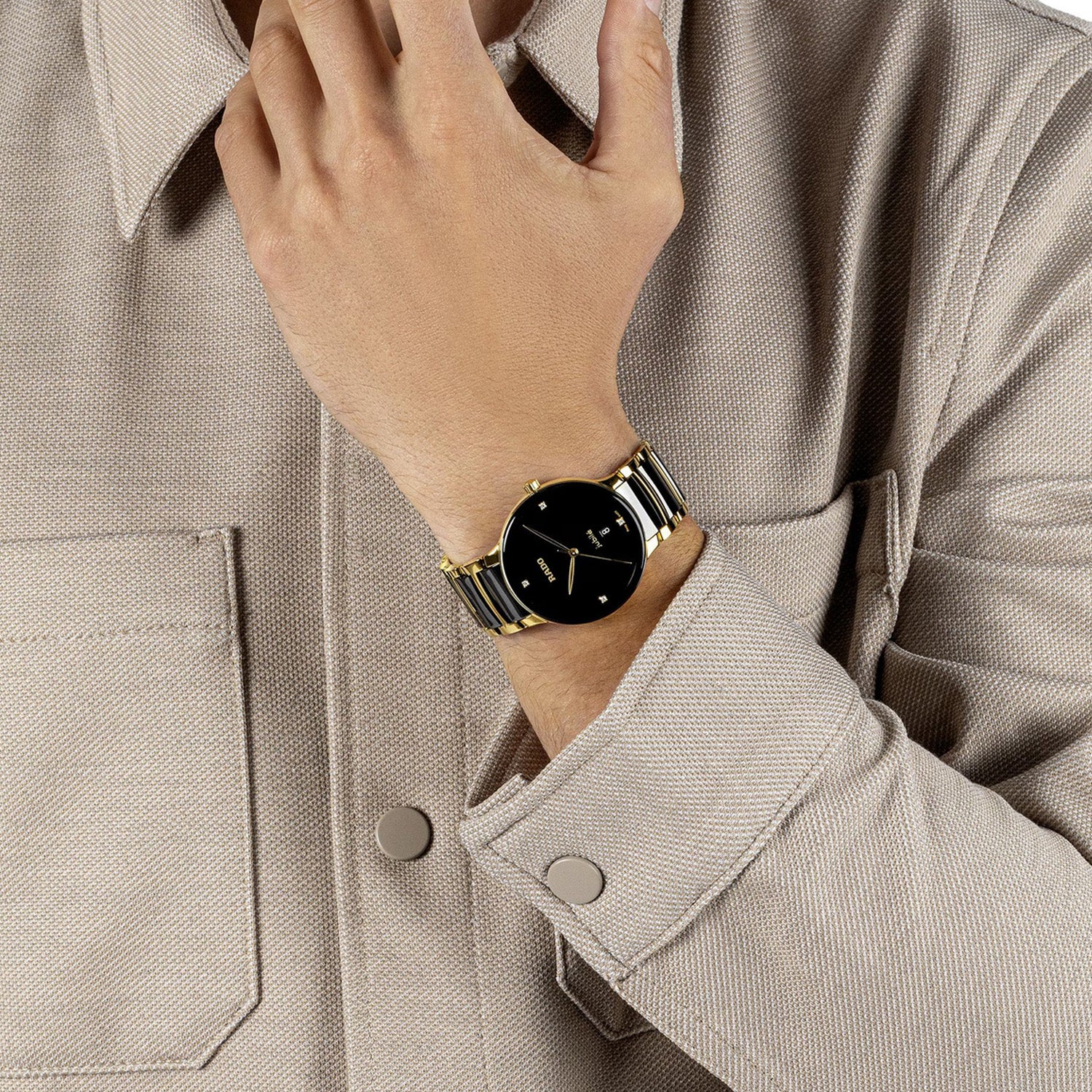 Rado - Centrix 39.5 mm "Jubile" Diamonds Ceramic Steel - R30022712 - Image 4