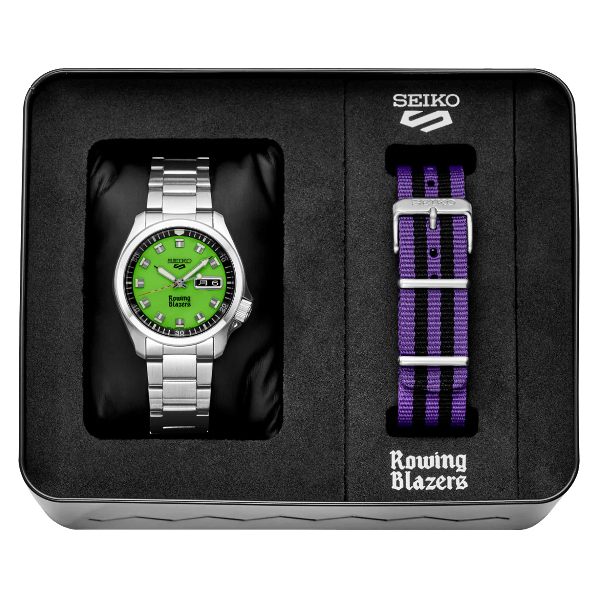 Seiko - 5 Sports Rowing Blazers Collaboration Green Dial Limited Edition - SRPJ59 - Image 4