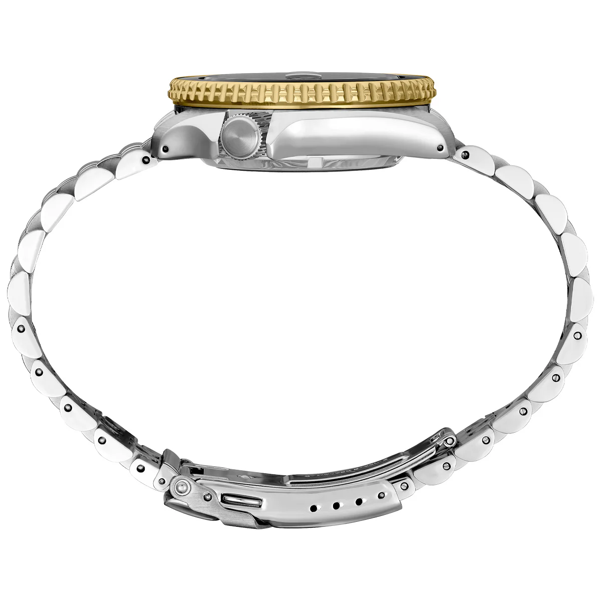 Seiko - 5 Sports SKX GMT Gray Dial Automatic Stainless Gold Bezel Bracelet - SSK021 - Image 2