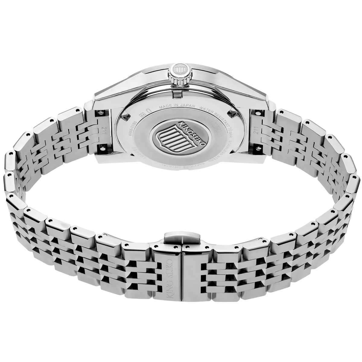 Seiko - King Seiko Vintage Inspired Indigo Blue Dial Date Stainless Bracelet - SPB389 - Image 3