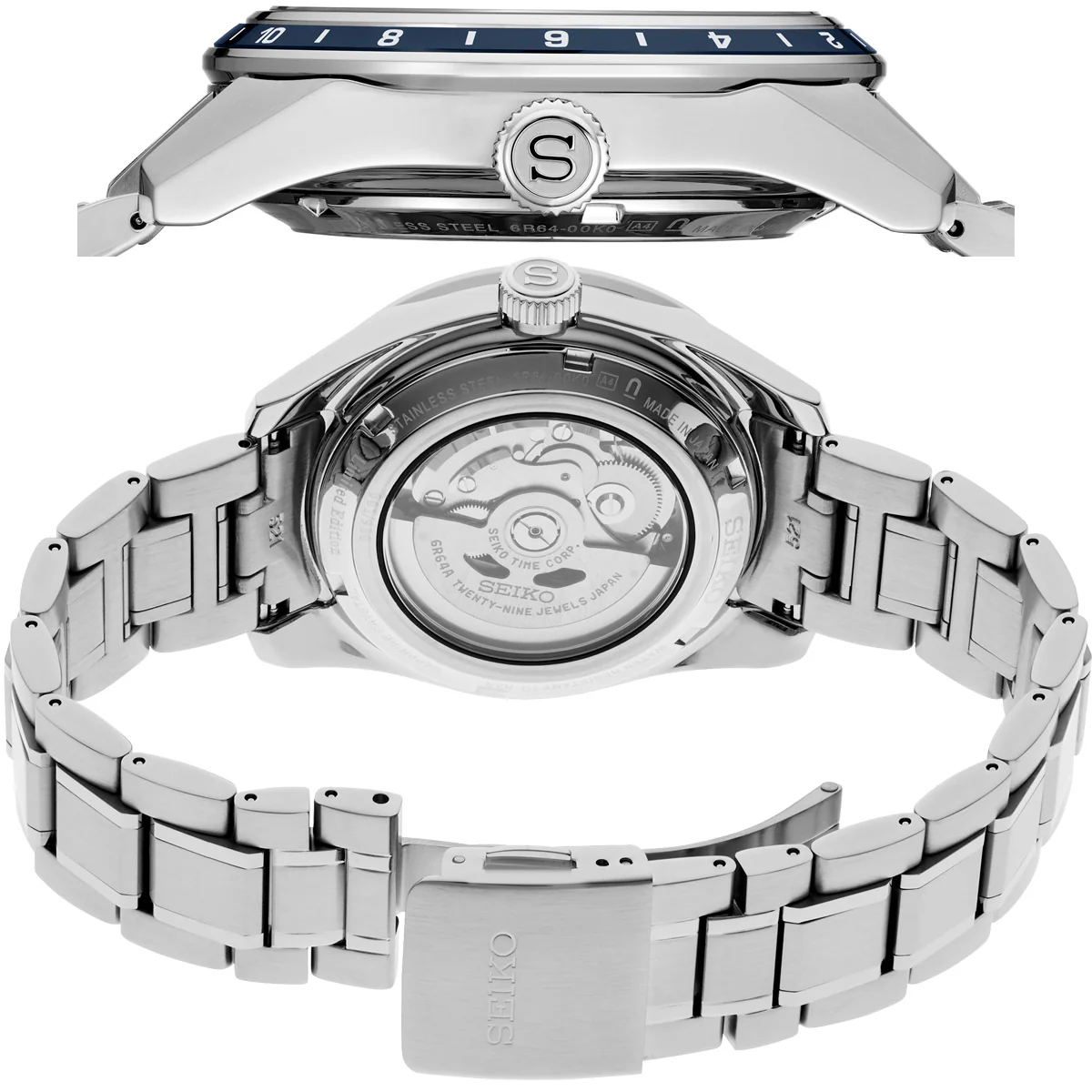 Seiko - Presage Sharp-Edged Series GMT Blue Dial & Bezel Limited Edition - SPB303 - Image 2