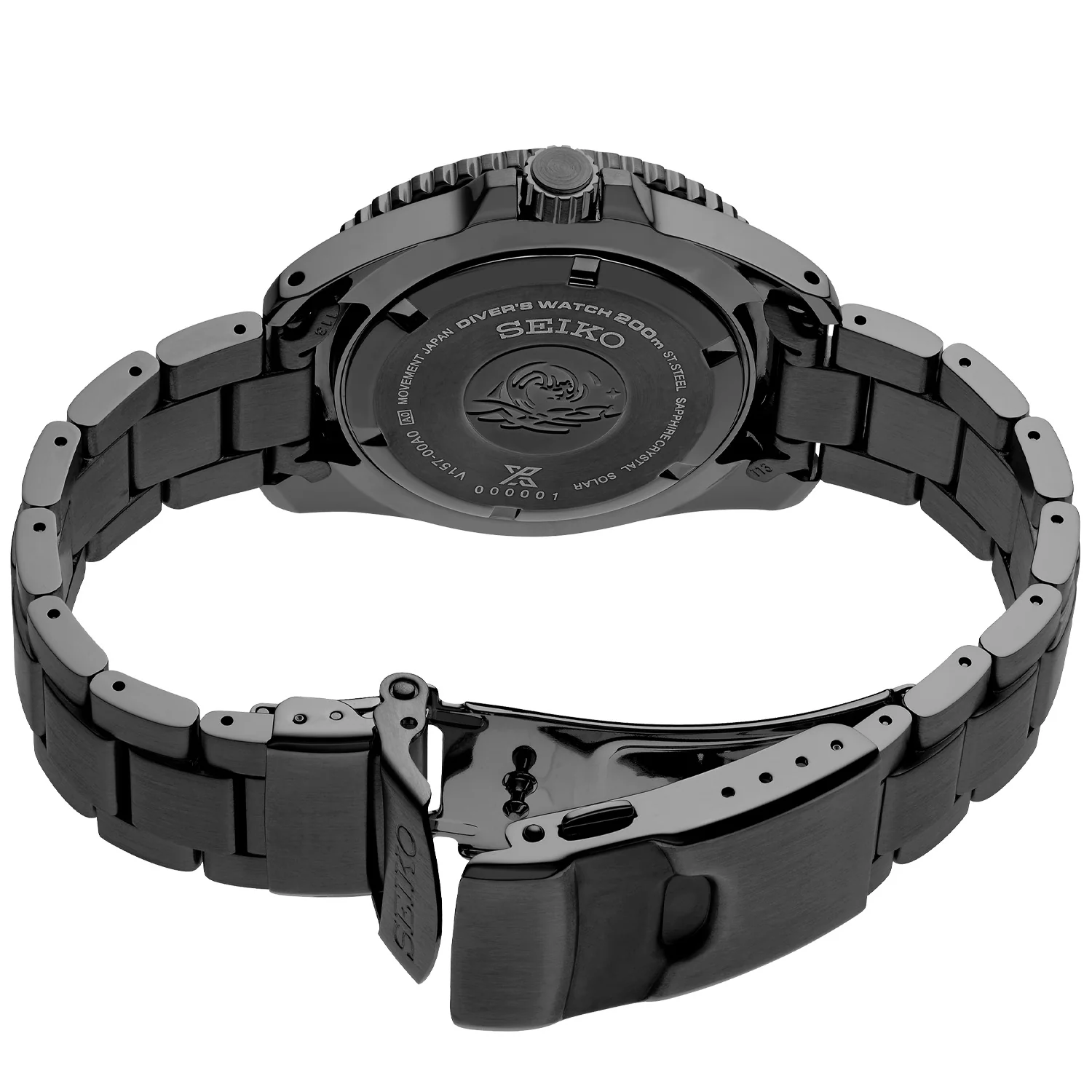 Seiko - Prospex Sea Solar Diver Black PVD Case - SNE599 - Image 2
