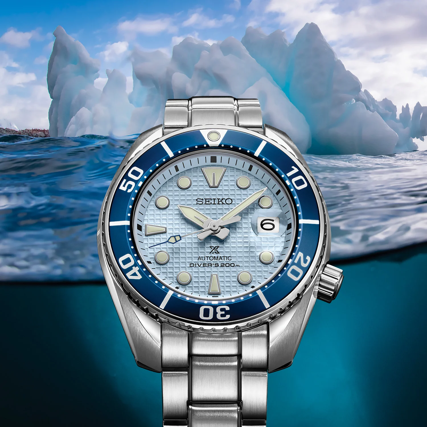 Seiko - Sumo Ice Diver U.S. Special Edition Ice blue Dial - SPB179 - Image 2