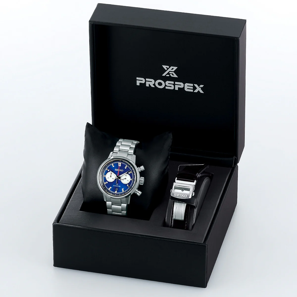 Seiko - Speedtimer Automatic Chronograph Blue Dial Steel Case & Bracelet - SRQ043 - Image 5