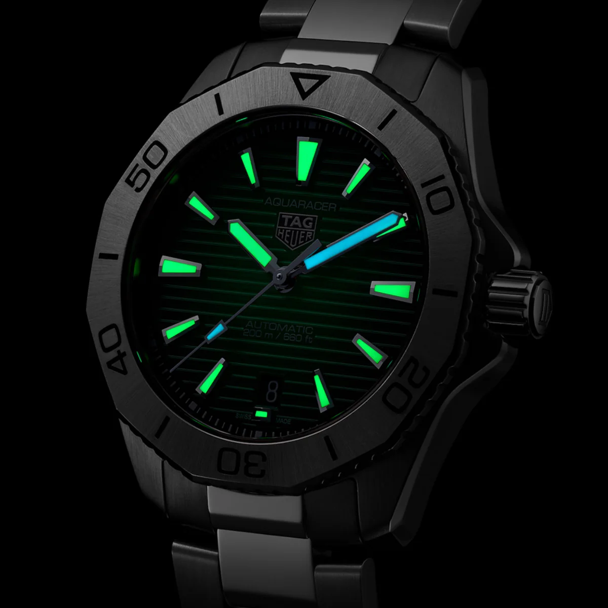 TAG Heuer - Aquaracer 40 mm Professional 200 Green - WBP2115.BA0627 - Image 3