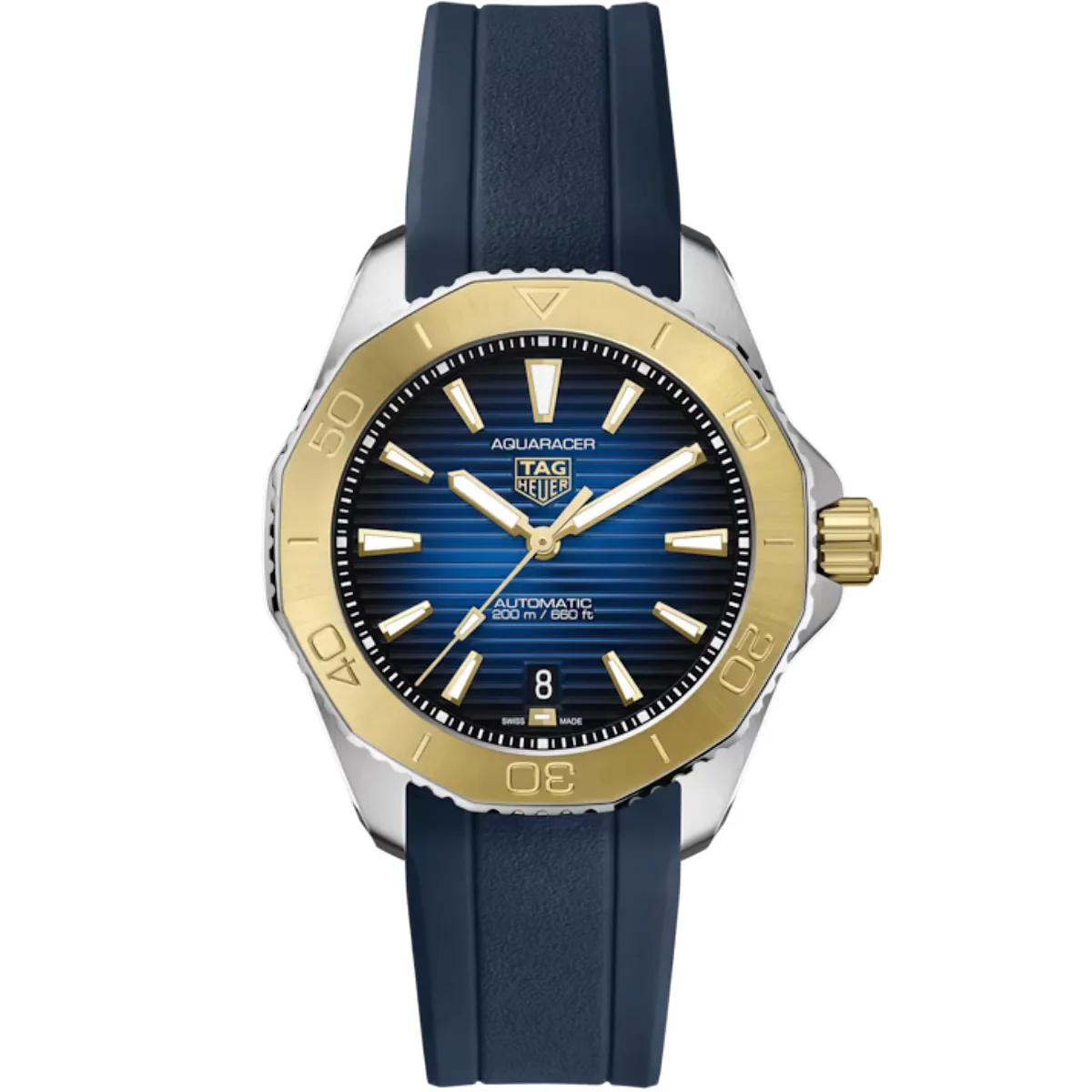 TAG Heuer - Aquaracer 40 mm Professional 200 Auto Steel & 18k Rose Gold - WBP2150.FT6210