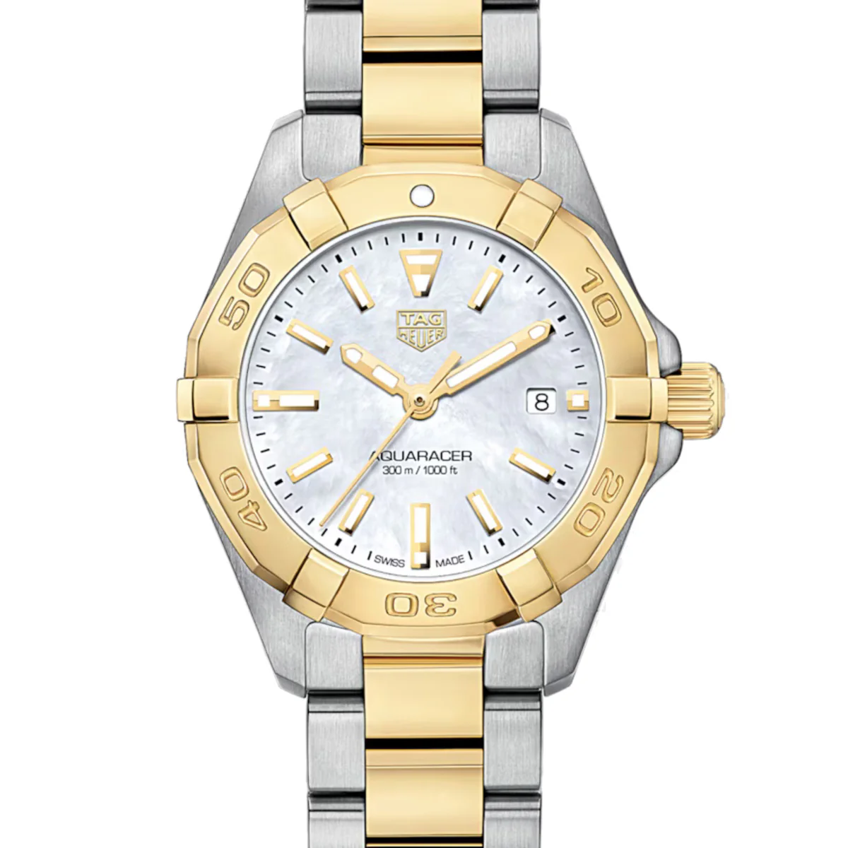 TAG Heuer - Aquaracer 27 mm Women's Mother of Pearl Dial Two-Tone - WBD1420.BB0321 - Image 2