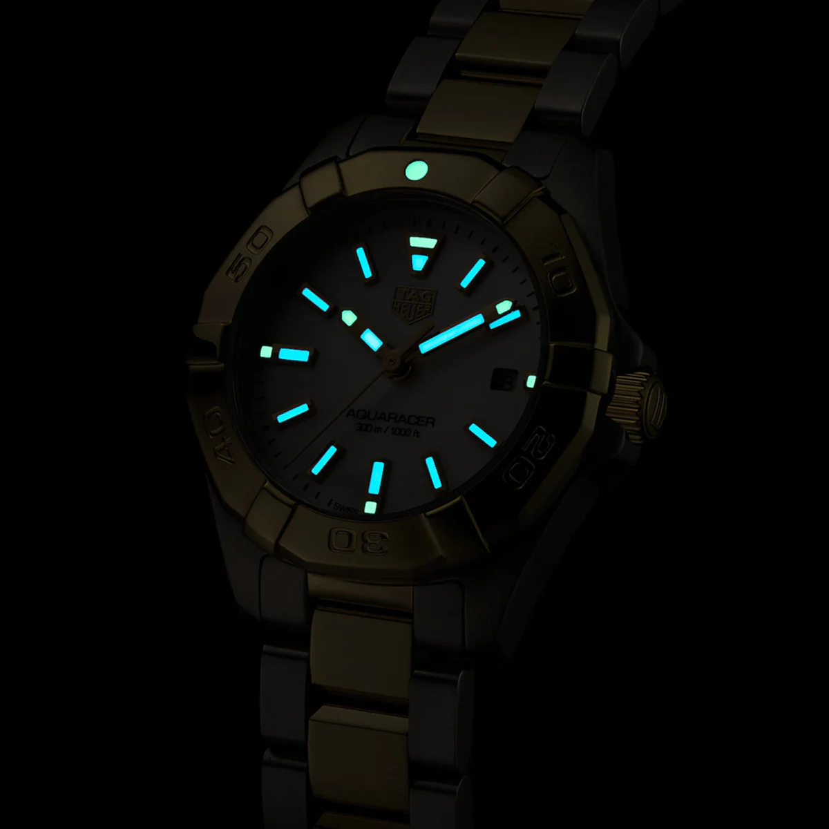 TAG Heuer - Aquaracer 27 mm Women's Mother of Pearl Dial Two-Tone - WBD1420.BB0321 - Image 4