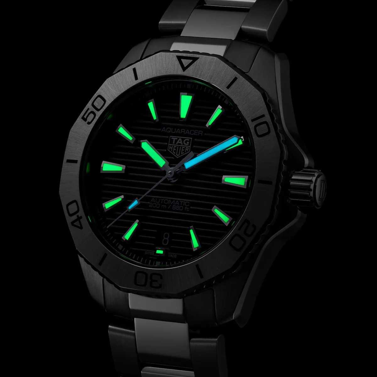 TAG Heuer - Aquaracer 40 mm Professional 200 Automatic Black Dial - WBP1110.BA0627 - Image 3