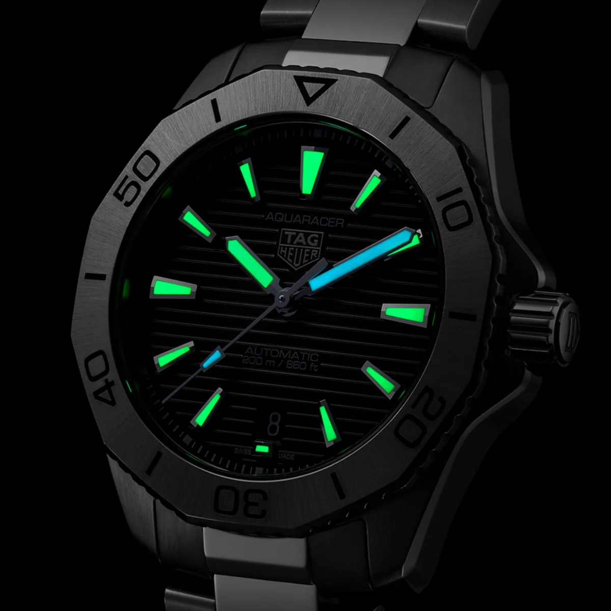 TAG Heuer - Aquaracer 40 mm Professional 200 Black Smokey Dial - WBP2110.BA0627 - Image 4