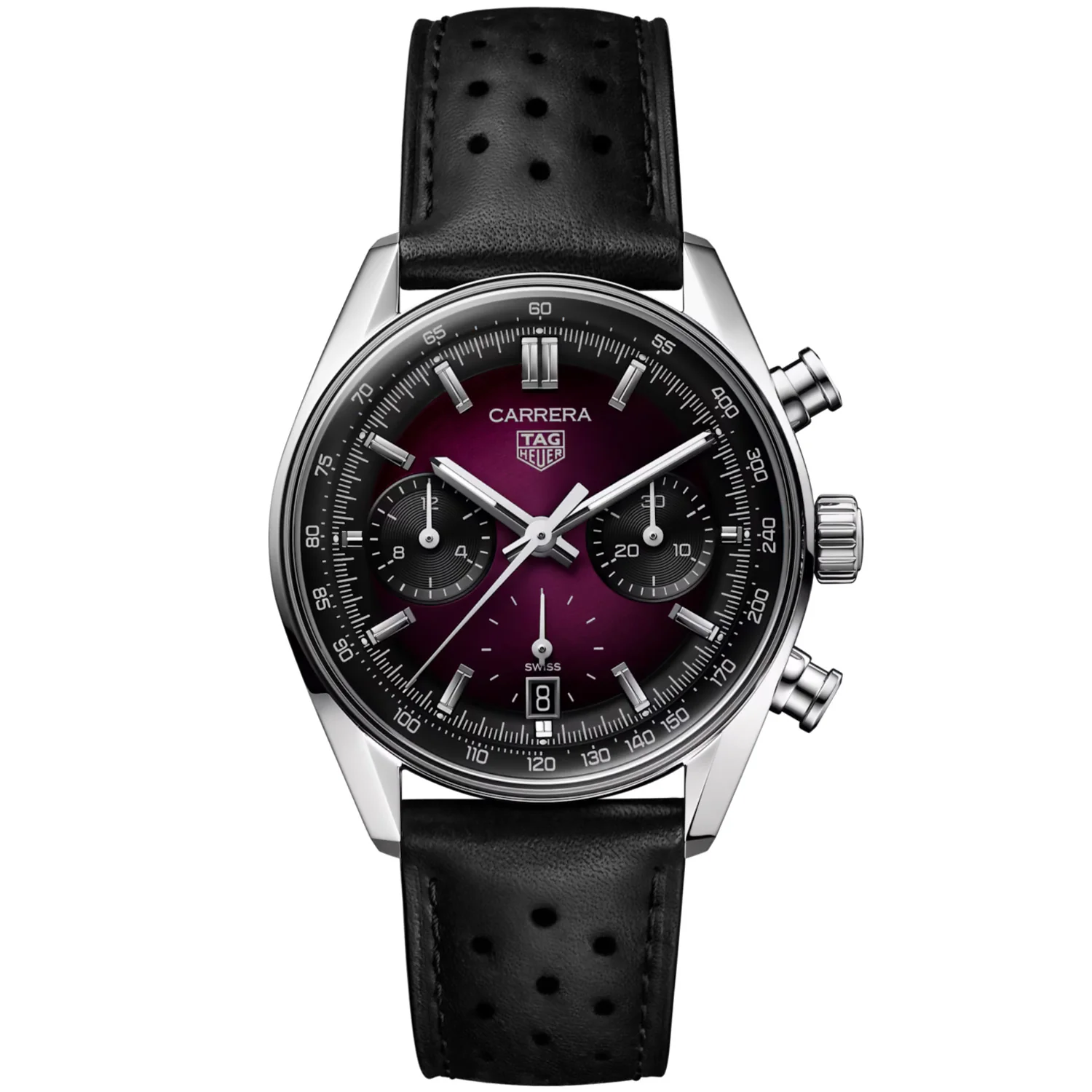 TAG Heuer - Carrera 39 mm Chronograph Glass Box Purple Dial - CBS2219.FC6607