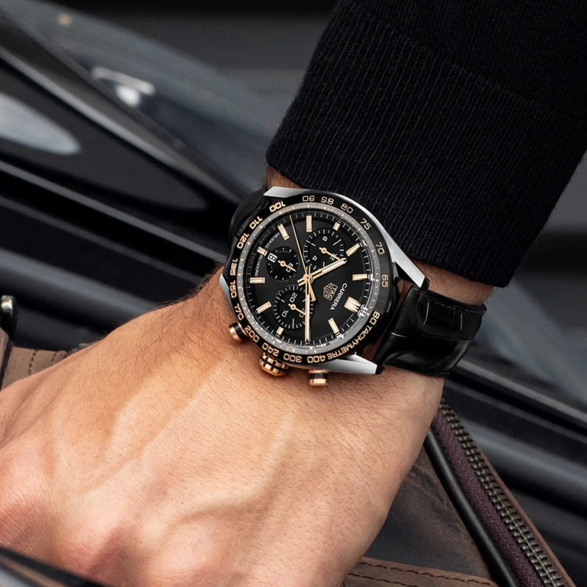 TAG Heuer - Carrera 44 mm Chronograph Steel Gold & Ceramic - CBN2A5A.FC6481 - Image 3