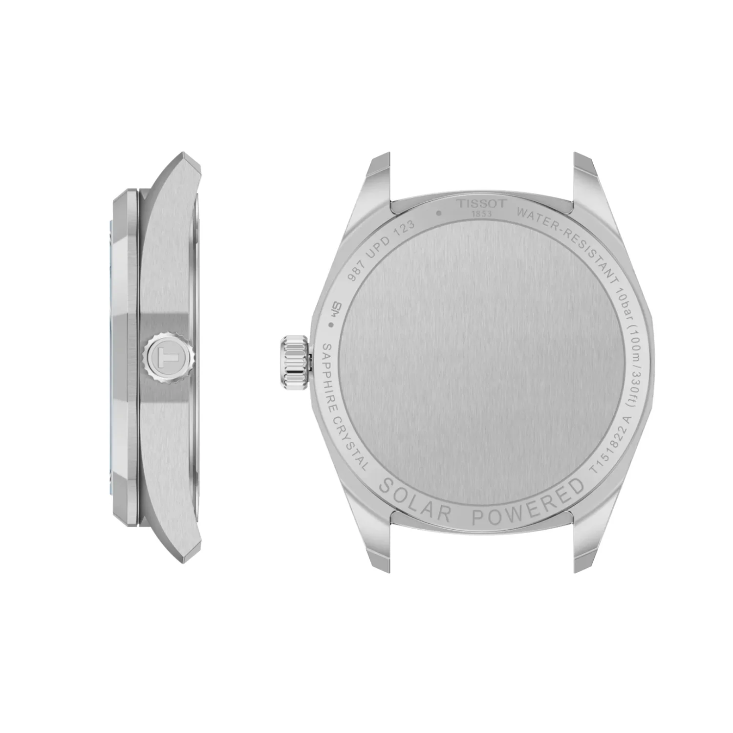 Tissot - PRC 100 Solar 34 mm Silver Dial Steel Bracelet - T1518221103100 - Image 3
