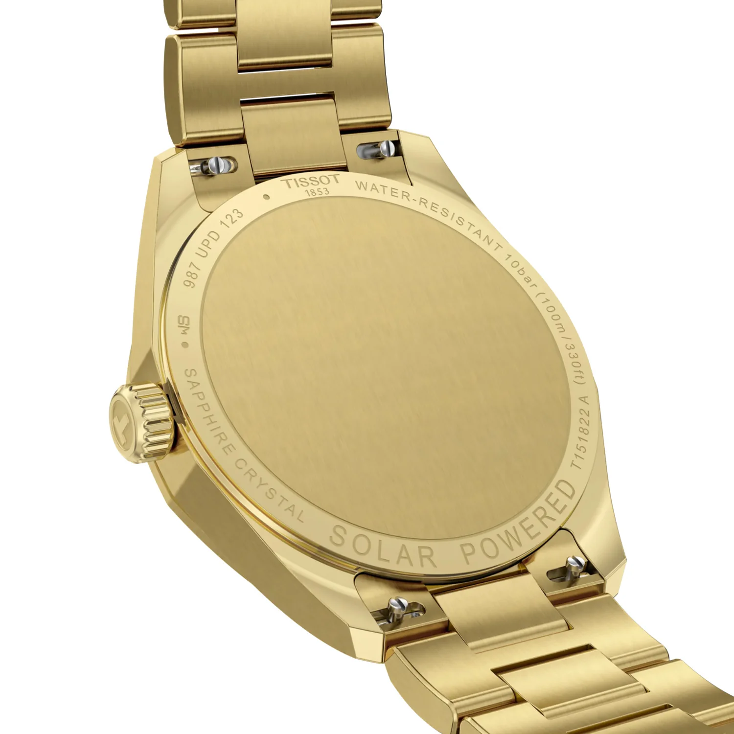 Tissot - PRC 100 Solar 34 mm Yellow Gold PVD Case Champagne Dial - T1518223302100 - Image 2
