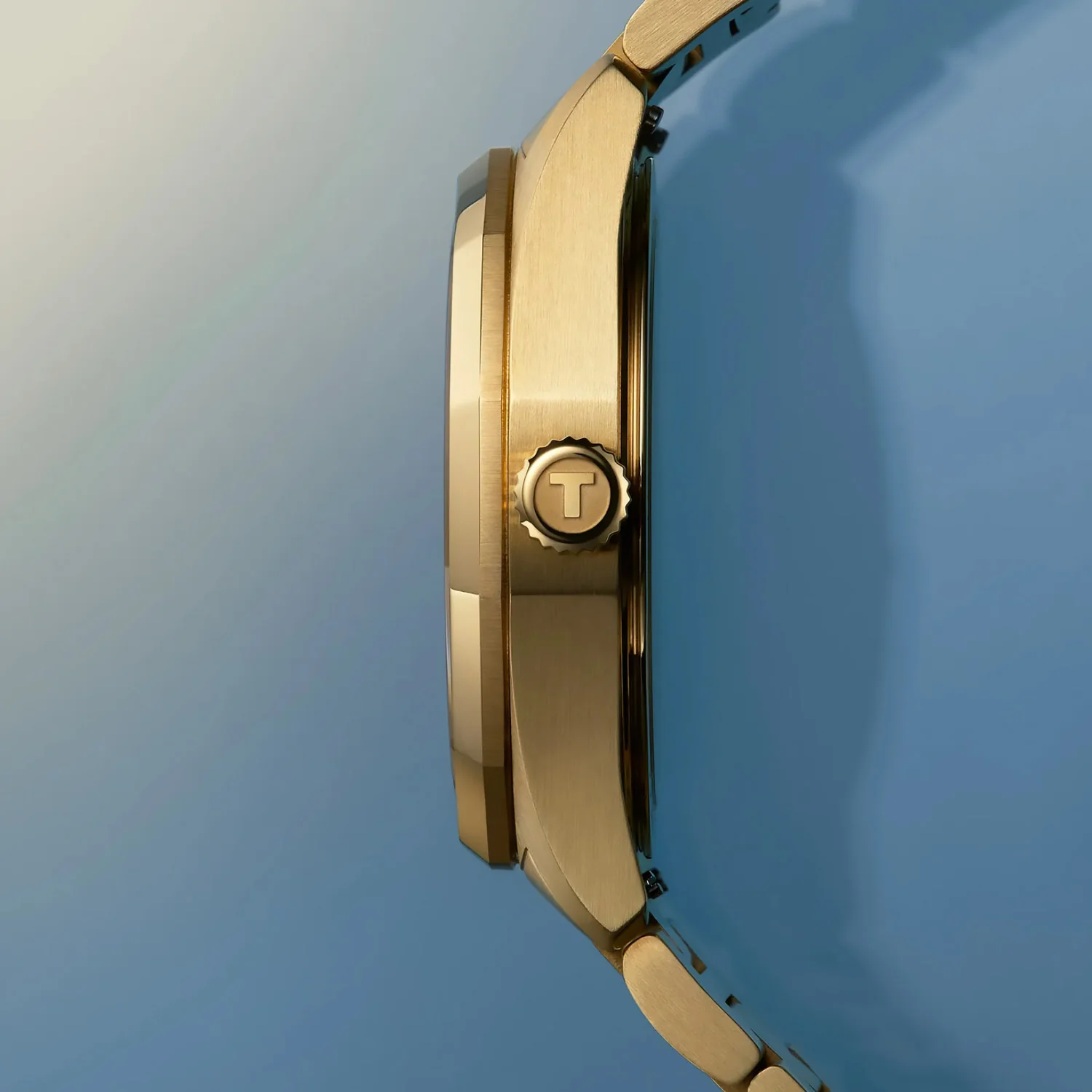 Tissot - PRC 100 Solar 34 mm Yellow Gold PVD Case Champagne Dial - T1518223302100 - Image 4