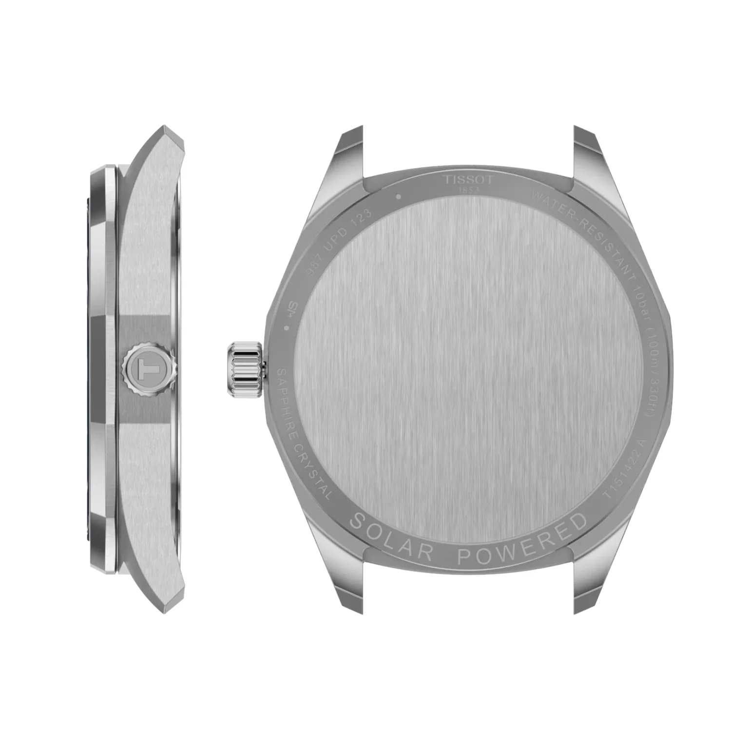 Tissot - PRC100 Solar 39 mm Blue Dial Steel Bracelet - T1514221104100 - Image 3