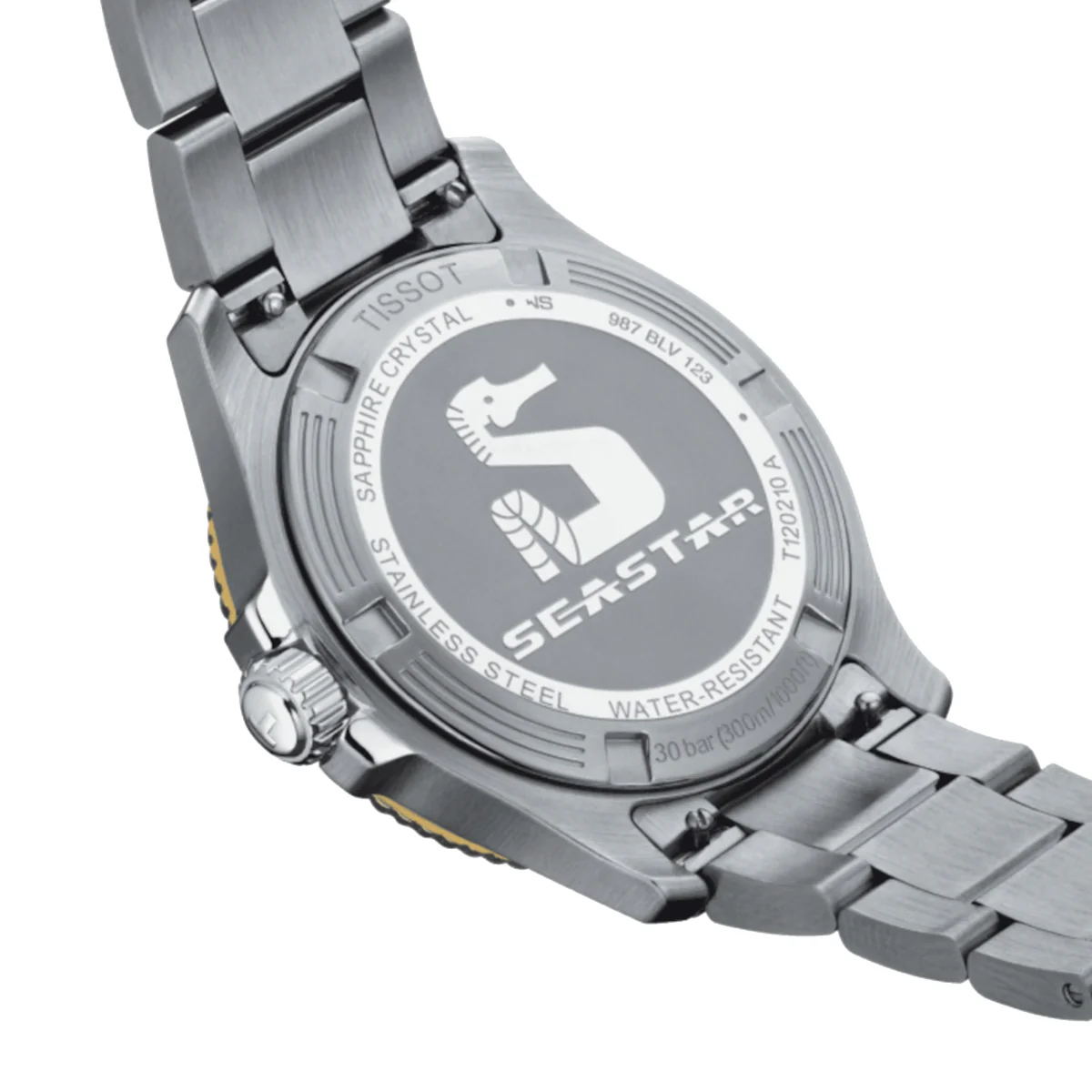 Tissot - Seastar 1000 Diver 36 mm Women's Black Gold Two Tone - T1202102105100 - Image 3